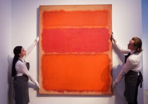 A painting by Mark Rothko, Untitled (Shades of Red), 1961