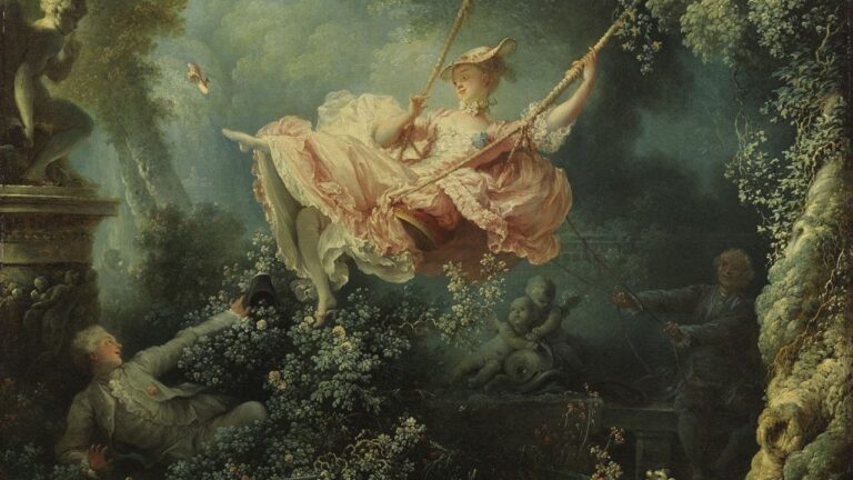 The Swing, painted by Fragonard. From The Wallace Collection.
